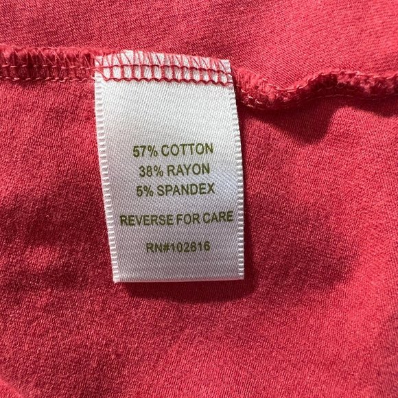 Garnet Hill Dress S Pink Coral Short Sleeve A-Line Knee Length Cotton Blend Knit - Picture 7 of 8